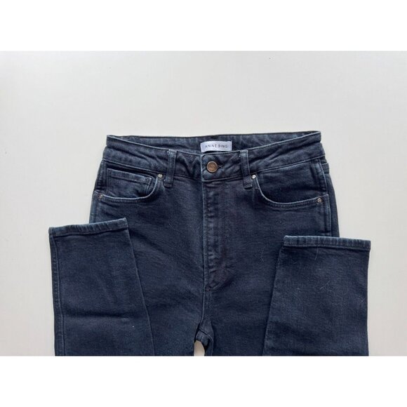 ANINE BING Jagger OD Black Dark Blue High Rise Skinny Ankle Jeans, Size 28 - Picture 12 of 15